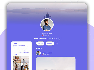 Social Media Profile Style Personal Branding Website Design adobe xd branding design figma landing page personal branding profile design profile ui social media profile ui website design