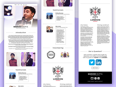 MADUSH GUPTA | Personal Branding / Blog Website Design