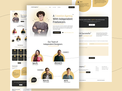 Creative Agency | Freelancers Design Agency Website Homepage adobe xd branding design figma illustration landing page logo ui vector website design