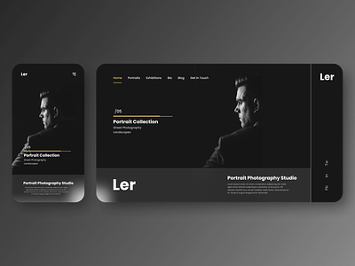 Ler | Photography Studio Responsive landing page design