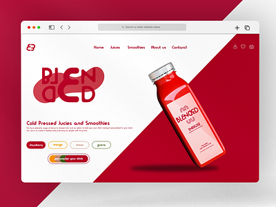 Blended | Juices and Smoothies Website Landing Page