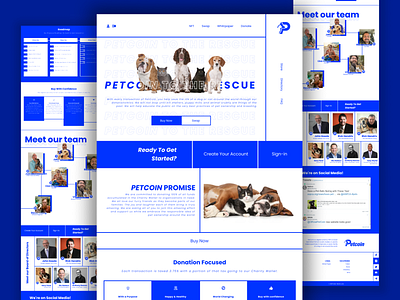 Petcoin | Crypto Currency Pet Charity Coin landing page design adobe xd bitcoin charity coin website crypto crypto website cryptocurrency design donation figma landing page nft project pet coin pet nft ui website design