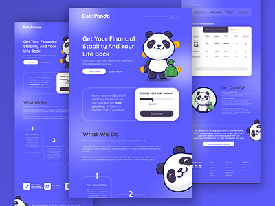 debt panda website homepage design