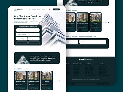 Real Estate Website Homepage design