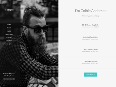 TheSimple - WP Theme - Personal Blog Template
