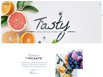 Picante - Restaurant & Food WordPress Theme blog clean creative fullscreen gallery minimal personal photography portfolio restaurant webdesign website