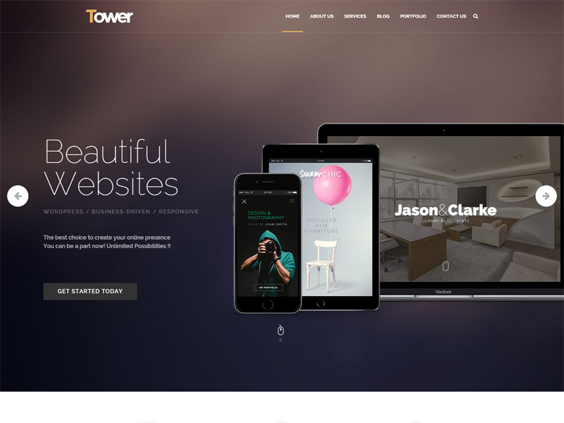 Tower - Demo Of the Day themeforest revolution slider theme wordpress tower demo of the day