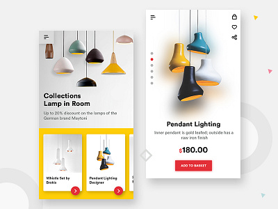 Lamp App app clean color creative design interface ios mobile ui user