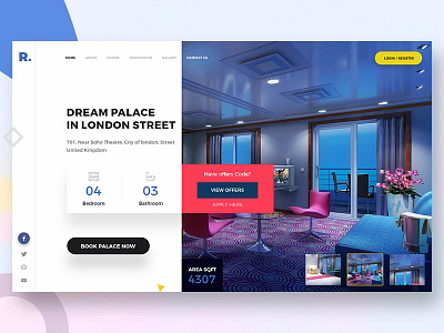 Dream Palace app clean color creative design interface ios ui user website
