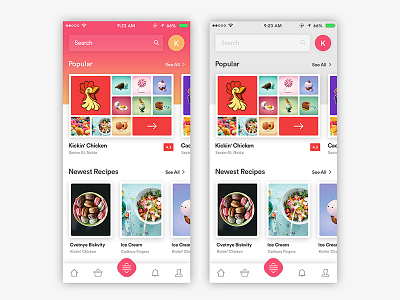 Food Stores app clean creative design mobile