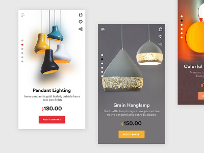 Lamp App app clean color creative design interface ios mobile ui user