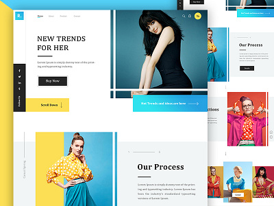 New Trends Website app clean color creative design interface ios mobile ui user