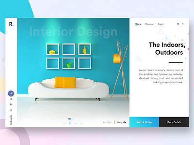 Interior Design app clean color creative design interface ios mobile ui user