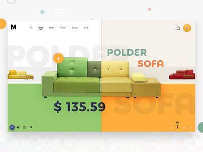 Sofa app clean color creative design interface ios mobile ui user