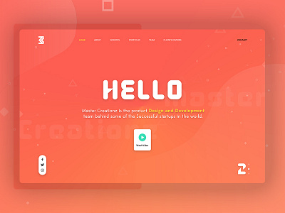 Company Website app clean color creative design interface ios mobile ui user