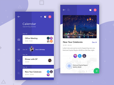 Events App app clean color creative design interface ios mobile ui user