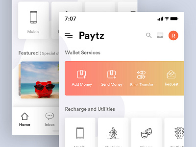 Current Project app clean concept design featured minimal paytm paytm wallet redesign simple wallet