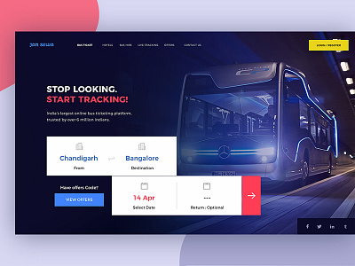 Bus Ticket Booking book bus booking calendar empty filters landing page master creationz search ticket ticket booking travel website
