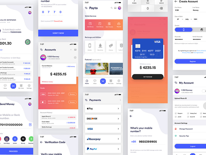 Wallet App design by M S Brar on Dribbble