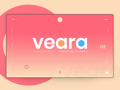 Veara - Creative Agency branding clean color concept creative design gradients header design hero header icon interface logo modern trending typography uiux vector web website