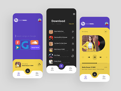 working on music app app branding clean concept creative design interface mobile modern music app music player typography uiux