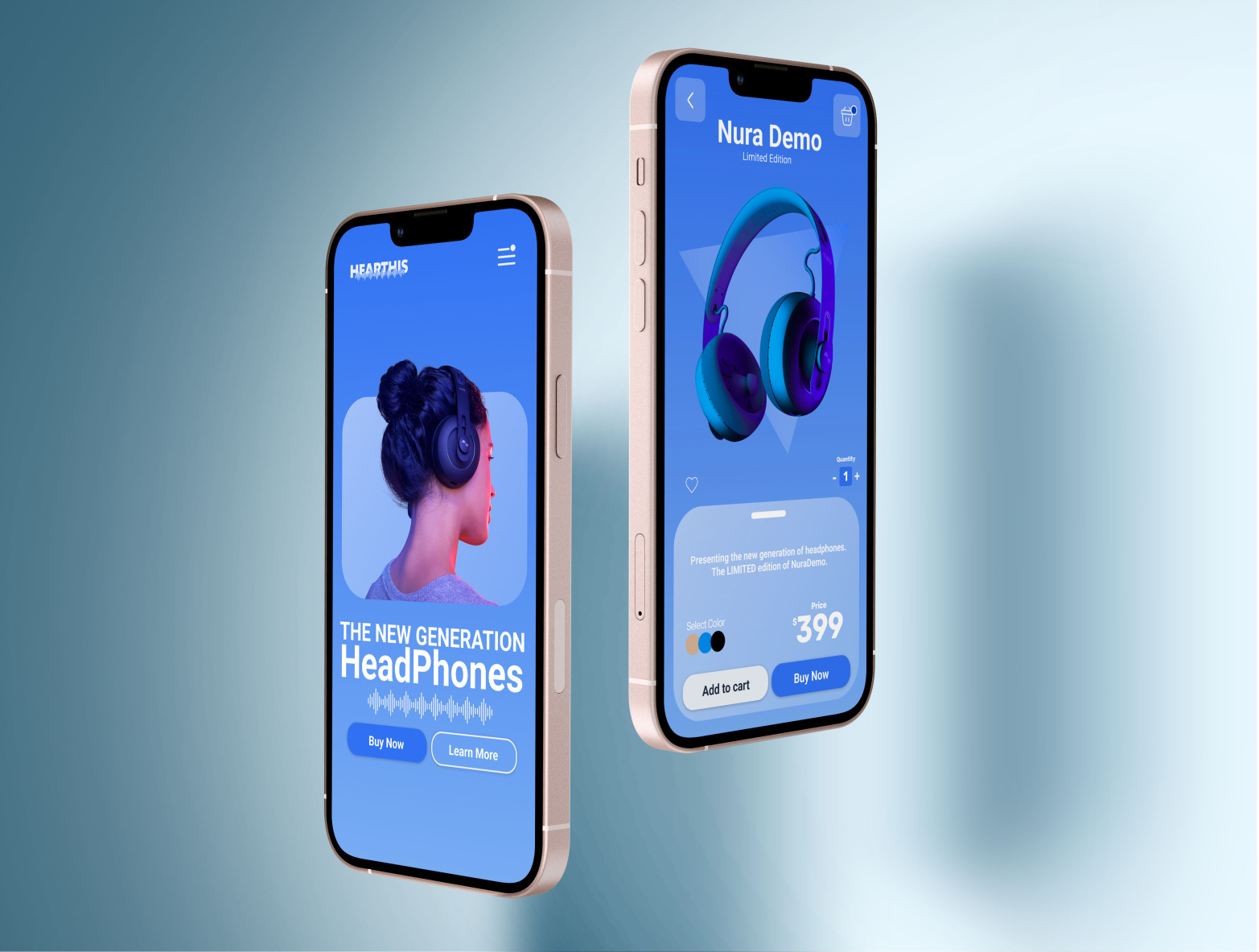 Demo headphone mobile app by Ismail Elamri on Dribbble