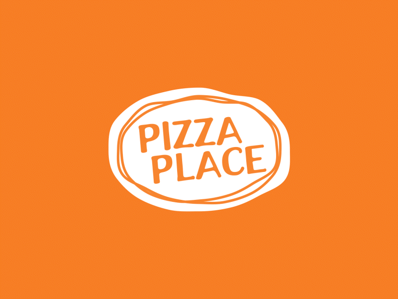 Pizza Place Logo Reveal aftereffects animation branding design flat logo smooth vector