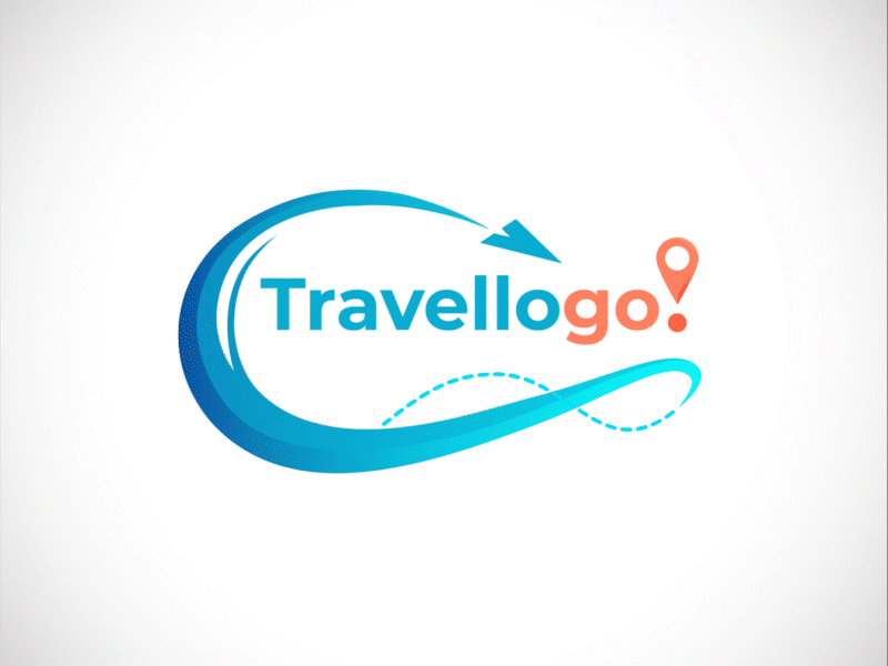 Travellogo Reveal aftereffects animation branding flat logo smooth