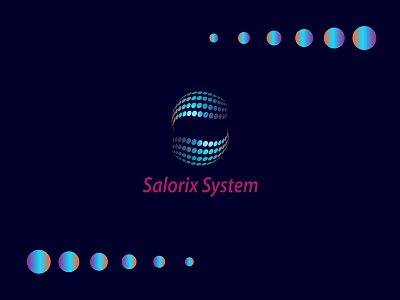 SALORIX SYSTEM 1 3d logo design brand maker design gradient color logo letter logo logo logo design branding logo mark logotype technology logo