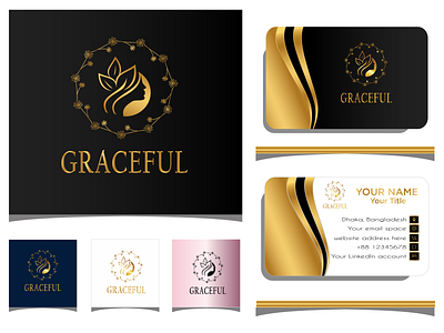 GRACEFUL brand maker business card business card design freelancing gradient color logo illustration logo logo design branding logotype