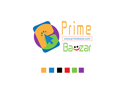 Prime Bazar 3d logo design brand maker branding business logo. design e commerce logo gradient color logo graphic design l logo logo design branding logo mark logotype