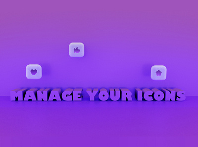 Icon Manager 3d app belender design dotchallenge graphic design icon illustration manager ui ux vector