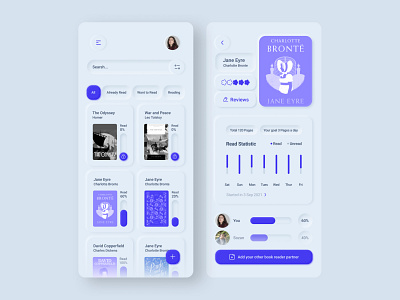 Book Reader app book bookreader design ebook goal graphic design illustration invite mobile phone reader target ui ux