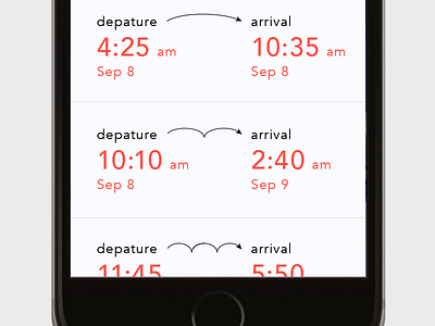 Departures and Arrivals. Direct / Stops