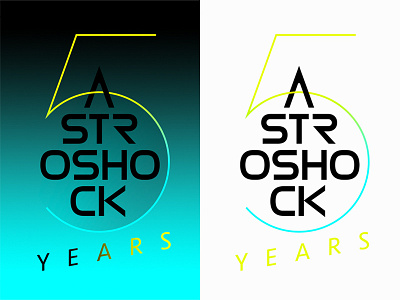 5 years anniversary - Astroshock developers - poster poster typography