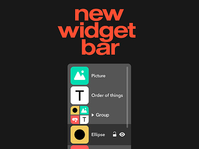 Readymag's New Widget Bar design interface readymag site builder software ui ux