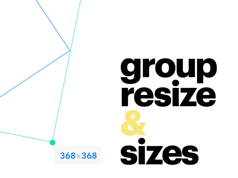 New Features: Group Resize & Sizes dimensions group resize readymag sizes ui ux values