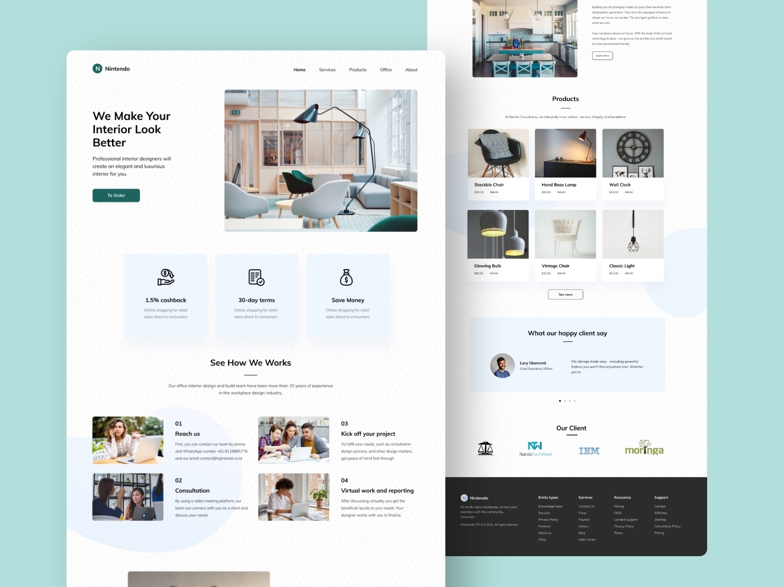 Interior Landing Page Design by Naim Islam on Dribbble