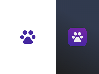 Logo concept app design icon identity logo paws sketch