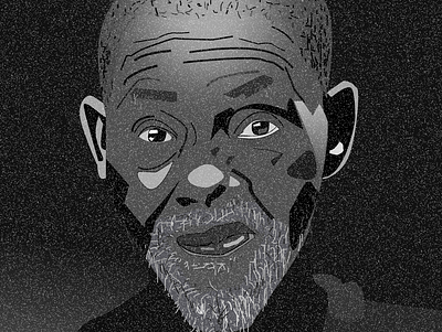 The Old Man digital art illustration ui
