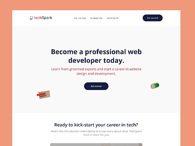 Techspark landing page design