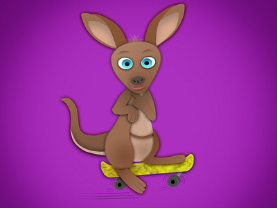 Skating Kangaroo illustration kangaroo kangaroo illustration roo skateboard skating