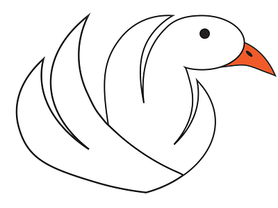 White Swan bird bird illustration illustration logo logodesign logoillustration swan white swan