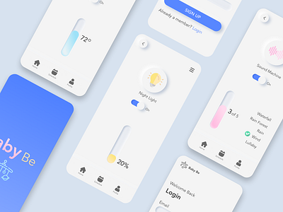 Neumorphism Baby App Design