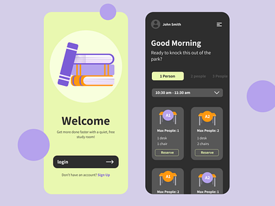 Study Room App appdesign mobile schoolapp studyroom uidesign uxdesign