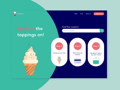 Ice Cream Shop Website e commerce foodshop icecreamshop uidesign uxdesign website
