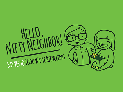 Nifty Neighbor illustration neighbor recycling