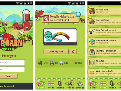 Big Barn World Companion App app bigbarnworld game ui