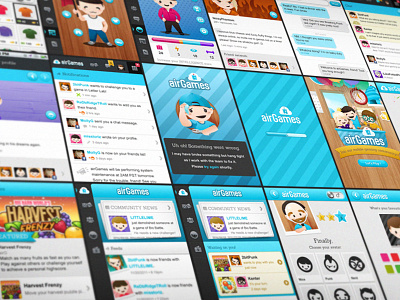 airGames Mobile Screens airg airgames app layout screens