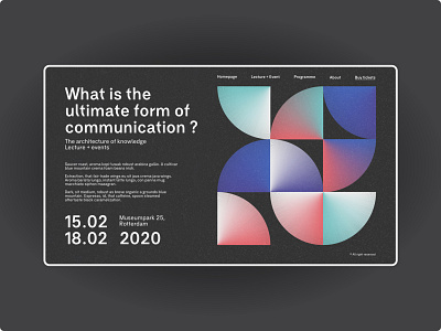 ⚫What is ultimate form of communication ? ⚫ black clean color color palette design font geometric geometry minimal simple ui ux web webdesign website